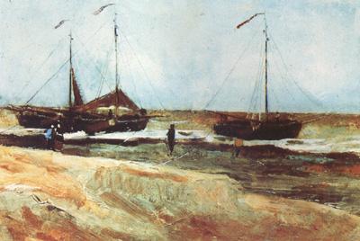 Vincent Van Gogh Beach at Scheveningen in Calm Weather (nn04) Norge oil painting art